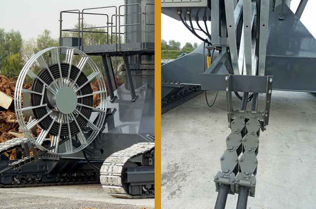 Carrete de cable eléctrico para el manejo de chatarra 