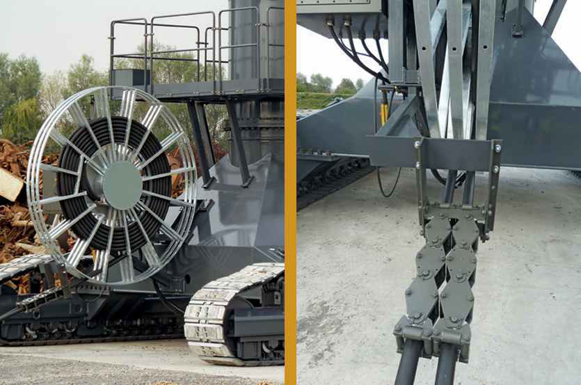 Carrete de cable eléctrico para el manejo de chatarra 